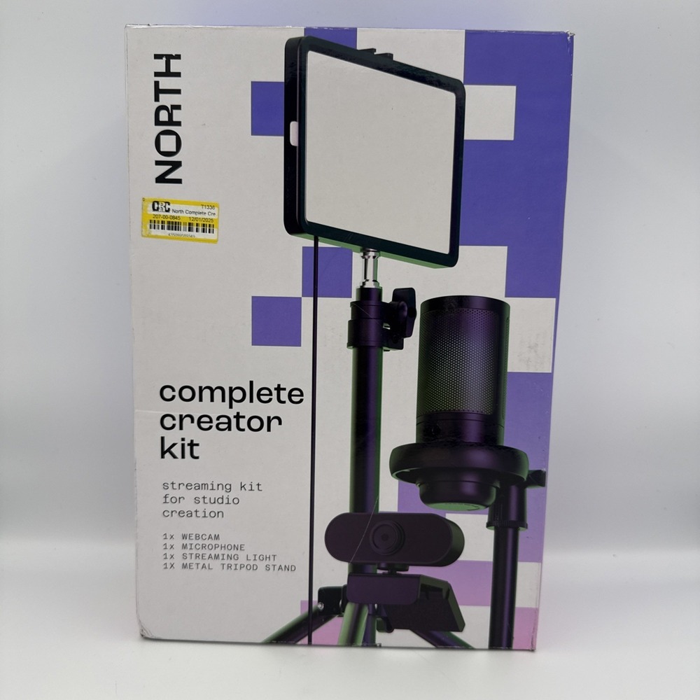 North Complete Creator Streaming Kit Webcam Mic‎ Light USB New Box Damage